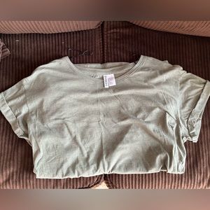 Divided green tshirt dress